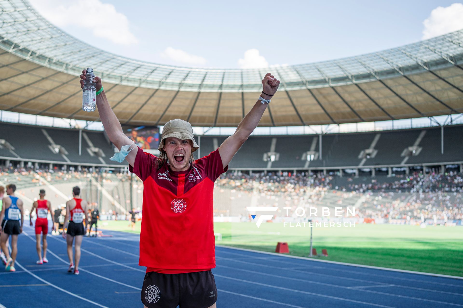 Nils Huhtakangas (LG Osnabrueck) waehrend der deutschen Leichtathletik-Meisterschaften im Olympiastadion am 26.06.2022 in Berlin